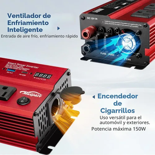 Vista 4 de Inversor de corriente para camión/caravana, 12 V, CC