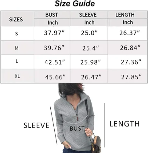 Vista 4 de Sudadera de manga larga con estampado acolchado de moda para mujer, casual, con cremallera, color sólido, sin botones, JNINTH
