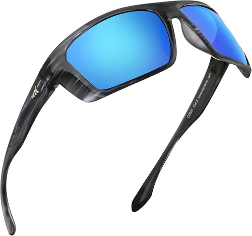 Vista 11 de KastKing Huzzah - Lentes de sol deportivos, polarizados y con protección ultravioleta, para hombres y mujeres, ideales para conducir, pescar, hacer