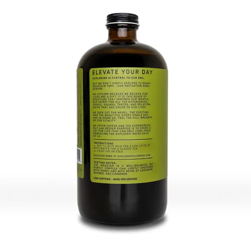 Vista 8 de Explorer Organic Chai Tea Concentrado, miel especiada mago, bebida helado o caliente, 32 onzas líquidas, hace 8 tazas