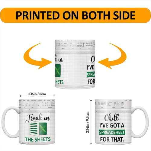 Vista 6 de Taza divertida de contador de Freak In The Sheets, regalos divertidos de contabilidad de fantasmas para hombres, mujeres, compañeros de trabajo
