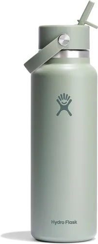 Vista 29 de Hydro Flask Botella de agua – Acero inoxidable aislado – Tapa flexible con popote de boca ancha, antiderrames, a prueba de fugas y recargable