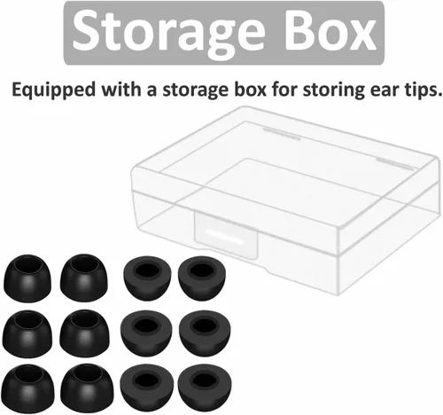 Vista 6 de 6 pares de almohadillas de espuma viscoelástica para Galaxy Buds 2 Pro, S/M/L que reducen el ruido, antideslizantes, sin dolor de silicona, ajuste