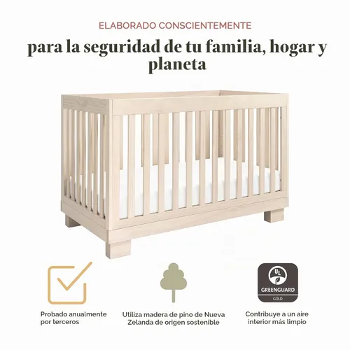 Vista 7 de Babyletto Modo Cuna convertible 3 en 1, color natural lavado