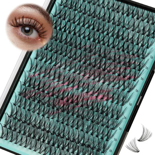 Vista 34 de Kit de Extensión de Pestañas, Kit de Racimos de Pestañas DIY 168Pcs con Pegamento de Unión y Sello Impermeable, Removedor de Pestañas para Kit