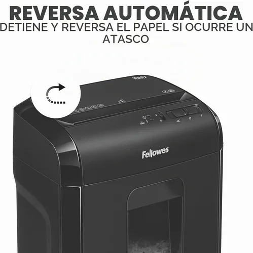 Vista 3 de Fellowes 10M7 Powershred - Trituradora de papel de escritorio con microcorte de 10 hojas
