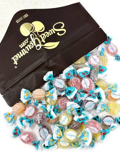 Vista 5 de SweetGourmet Jaleas italianas con sabor a regaliz sin azúcar Envueltas individualmente, tamaño mini 1 libra