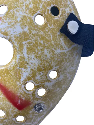 Vista 5 de Máscara de hockey de terror para Halloween, cosplay, mascarada, máscara de disfraz de Navidad con correas ajustables