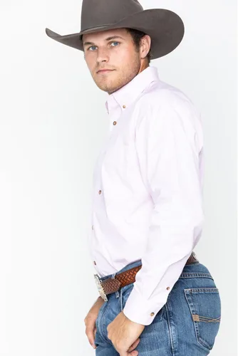 Vista 3 de ARIAT Camisa de rayas Pro Series Dayne Mini Stripe para hombre, Taeger - Pala francesa