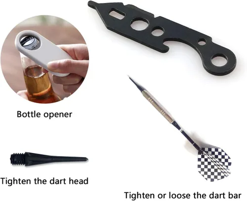 Vista 5 de ZRM&E 2 unids Accesorios de dardos Montaje de varilla de aluminio Dart Head Handling Dart Tools Llave de dardos para carga y descarga de varilla