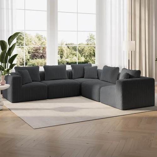 Vista 22 de Novilla - Sofá biplaza modular de 70.8 pulgadas, sofá modular de espacio pequeño, moderno sofá de nube con soporte Smarts Coil®, sofá seccional sin