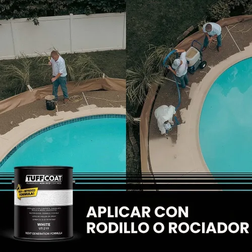 Vista 3 de TUFF Coat UT-100 revestimiento antiderrapante, 1 galón Blanco