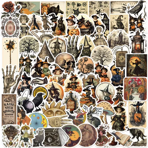 Vista 3 de Calcomanías de gato medieval, calcomanías de gato con memes divertidos para botellas de agua y laptops, calcomanías mágicas de fantasía