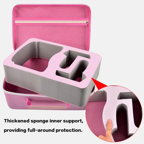 Vista 6 de Hard Carrying Case for Meta for Oculus Quest 2 All-in-One VR Gaming Headset and Touch Controllers Travel Storage Bag with Silicone Face Cover Lens