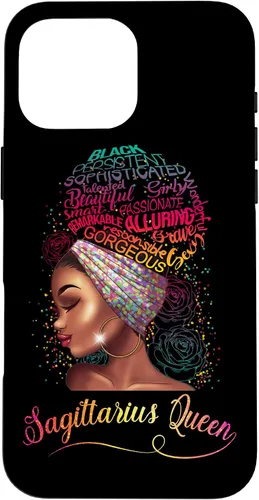Vista 19 de iPhone 16 Sagittarius Queen Women November December Melanin Birthday Case