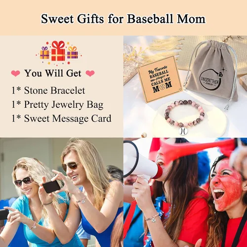 Vista 5 de UNGENT THEM Regalos para adolescentes y niños, pulsera de béisbol, baloncesto, fútbol, fútbol, regalos para niños, regalos de graduación