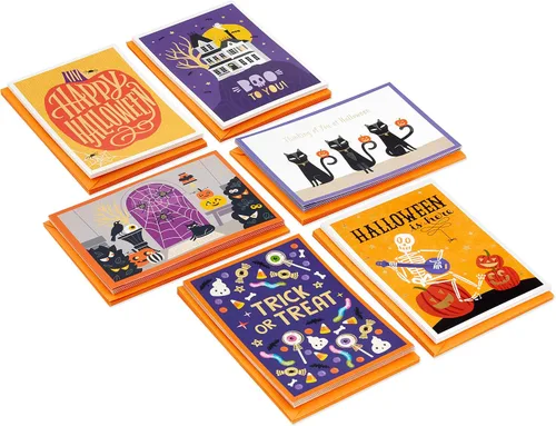 Vista 3 de Hallmark Surtido de tarjetas de Halloween, Boo to You (36 tarjetas con sobres)