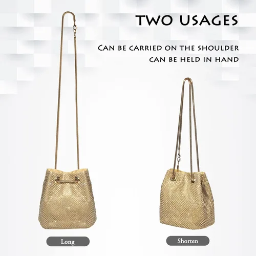 Vista 5 de AOYUNHUI Hand Bags Purses for Women Rhinestone Hobo Bag for Women Clutch Purses for Women for Wedding Reception Prom Reunion