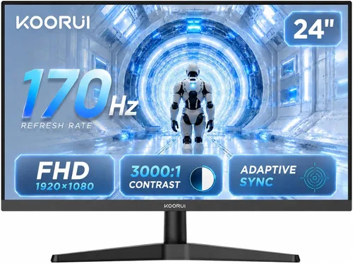 Vista 17 de KOORUI Monitor de juegos de 24 pulgadas 144Hz Full HD 1920 x 1080p IPS ultra delgado con HDMI VGA, sincronización adaptativa, 99% SRGB, VESA
