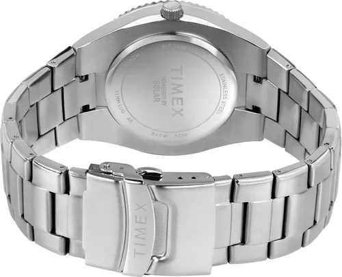 Vista 5 de Timex Reloj solar de alta calidad para hombre de 1693in caja de dos tonos esfera azul