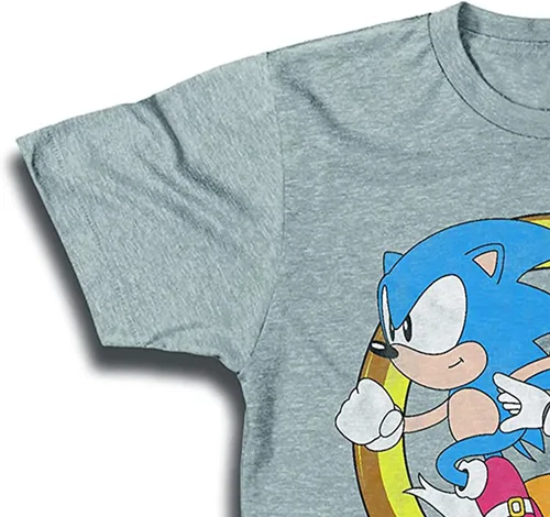 Vista 6 de SEGA Sonic The Hedgehog - Camiseta oficial para hombre, The Fastest Thing Alive
