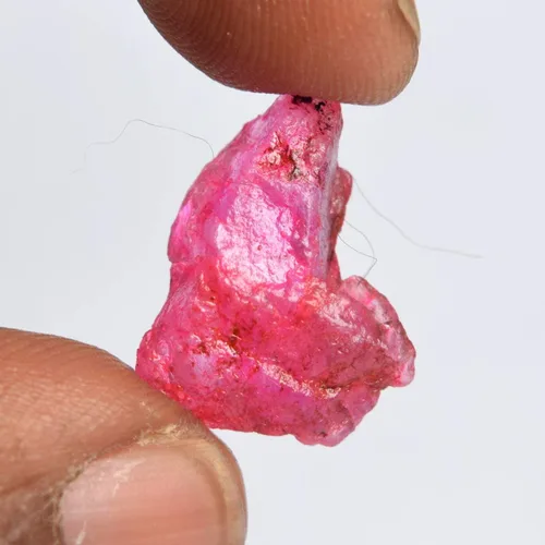 Vista 3 de Piedra preciosa de rubí rojo en bruto 8.00 Ct Natural Raw Raw Certified Red Ruby Stone, Gema, africano - rubí rojo
