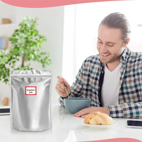 Vista 7 de 100 bolsas de Mylar de 1 cuarto de galón para almacenamiento de alimentos a