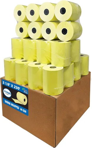 Vista 8 de (10 Rolls) 3 1/8 x 230 thermal paper square POS cash register thermal receipt paper rolls bpa free BuyRegisterRolls