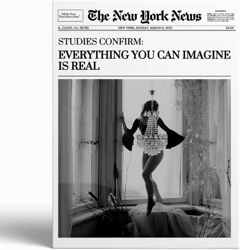 Vista 55 de Arte de pared de periódico de moda para niña, blanco y negro, decoración de pared de periódico estético retro, arte de pared feminista, póster