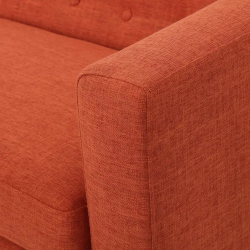 Vista 5 de Christopher Knight Home Bridie Mid-Century - Sofá biplaza moderno, tela naranja apagada