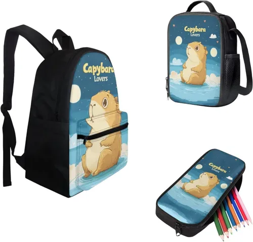 Vista 253 de FOR U DESIGNS Fuego baloncesto impreso niños escuela mochilas viaje mochila libro bolsa