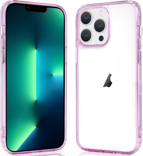 Vista 10 de JJGoo Compatible con iPhone 13 Pro Max, transparente, a prueba de golpes, delgada, antiarañazos, carcasa protectora de policarbonato duro
