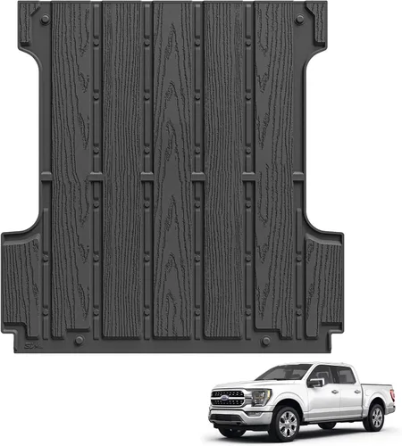 Vista 30 de 3W Alfombrillas para Ford F-150 2015-2025 y F150 Lightning SuperCrew 2022-2025 (sin almacenamiento plano plegable), TPE para todo tipo de clima