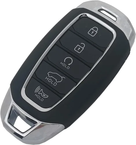 Vista 3 de Funda para llavero Hyundai Palisade de 5 botones de entrada remota sin llave, repuesto (negro)