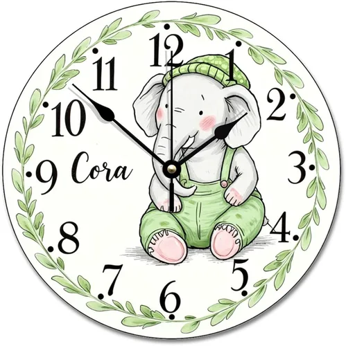 Vista 31 de ArogGeld Reloj de pared para conductor de autobús escolar, reloj de madera clásico 10 silencioso, sin tictac, de cuarzo, funciona