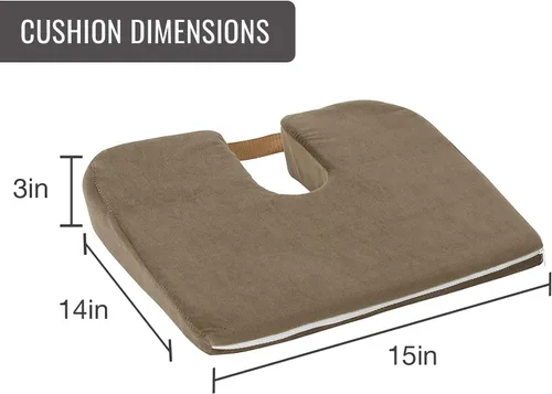 Vista 2 de DMI Cojín de asiento con pendiente gradual para dolor de coxis, ciática y coxis utilizado con sillas de comedor, sillas de escritorio, asientos