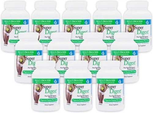 Vista 9 de SuperDigest Best Process Alkaline — Soporte digestivo multienzimático — Enzimas digestivas con alfalfa, papaína y bromelina (apto para vegetarianos)