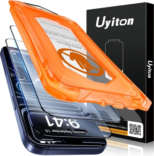 Vista 17 de Uyiton Protector de pantalla de privacidad para iPhone 16 Pro Max, [fácil de instalar] [cero burbujas] de cobertura completa inastillable