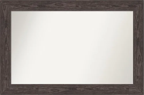 Vista 584 de Amanti Art Espejo personalizado, espejo de baño negro puente, espejo de pared o espejo de tocador de baño sobre el fregadero (26 x 26 pulgadas)