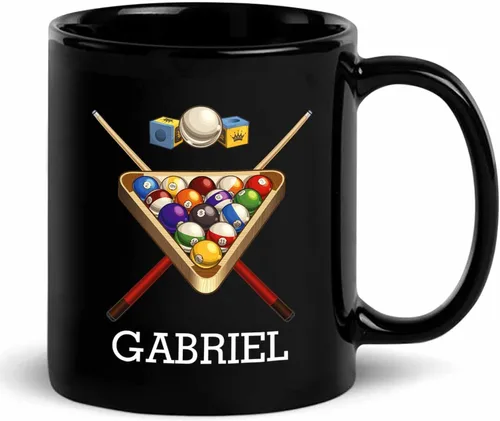 Vista 24 de Taza de café de fútbol personalizada con nombre, regalos para hombres, mujeres, amantes del fútbol, taza de cerámica negra personalizada de 11 onzas