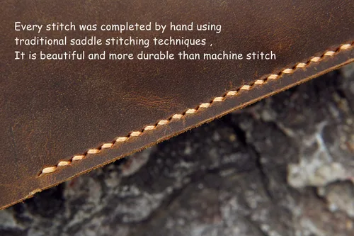 Vista 5 de Personalized leather 3 ring binder portfolios with pockets and writing pad 8.5 x 11 letter size leather padfolio organizer NL05BC
