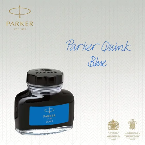 Vista 6 de Parker Botella de tinta para pluma estilográfica, tinta QUINK azul lavable, repuesto de pluma estilográfica de 1.9 fl oz (paquete de 2)