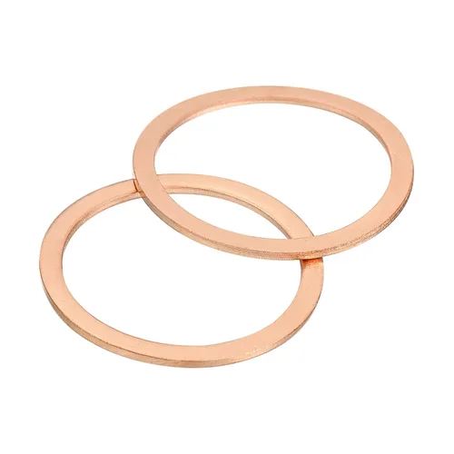 Vista 35 de uxcell Arandela plana M4, 36 piezas de arandelas planas de anillo de cobre de 8 mm DE 1 mm de espesor Junta de sello de metal para tornillos