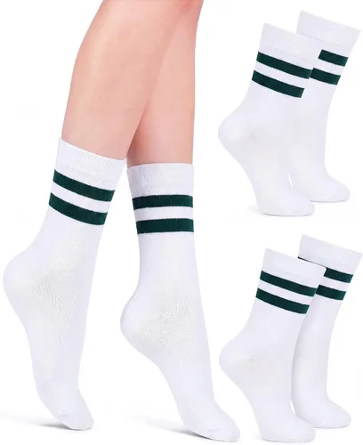Vista 16 de Syhood Crew Stripe Socks Unisex Athletic Socks