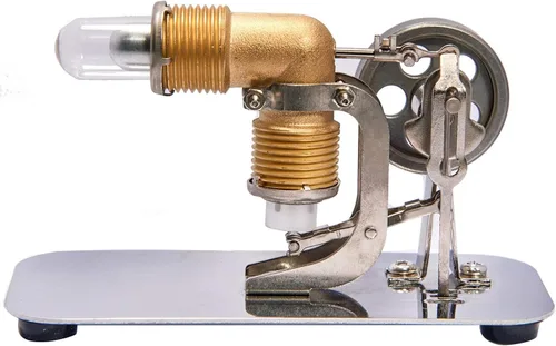 Vista 5 de Sunnytech Mini equipo educativo HA001-M14-03-S del juguete del modelo del motor de Stirling del aire caliente