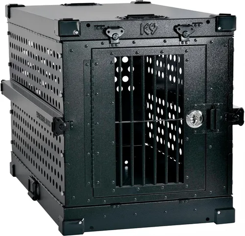 Vista 9 de K9 Kennel Boss - Jaula para Perros de Aluminio Resistente con Recubrimiento en Polvo Completamente Plegable - Pequeña (Negro)