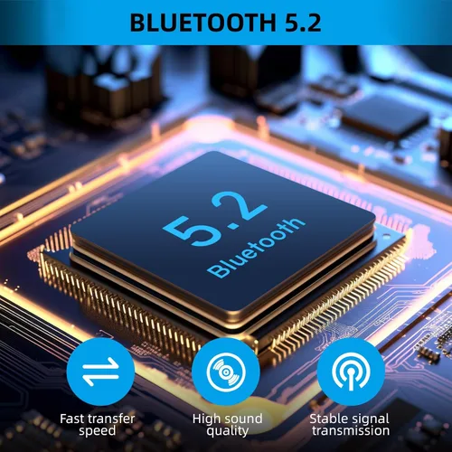 Vista 6 de ZIOCOM Adaptador auxiliar Bluetooth para automóvil, receptor USB Bluetooth 5.2, adaptador Bluetooth de 0.138 in con micrófono para transmisión