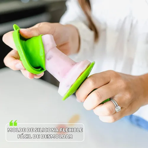 Vista 6 de Dinneractive Play Pop Popsicle Molds - Juego de 3 herramientas temáticas - Moldes de silicona reutilizables para paletas de bricolaje para niños