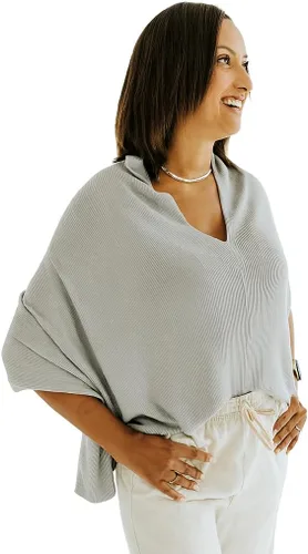 Vista 10 de Poncho transpirable para lactancia – Elegante bufanda multiusos para lactancia materna, funda de asiento de coche y manta de bebé para madres