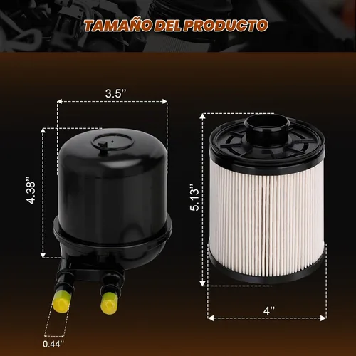 Vista 9 de Yinlowa FD4615 Kit de filtro de combustible diesel para Ford 6.7L Negro